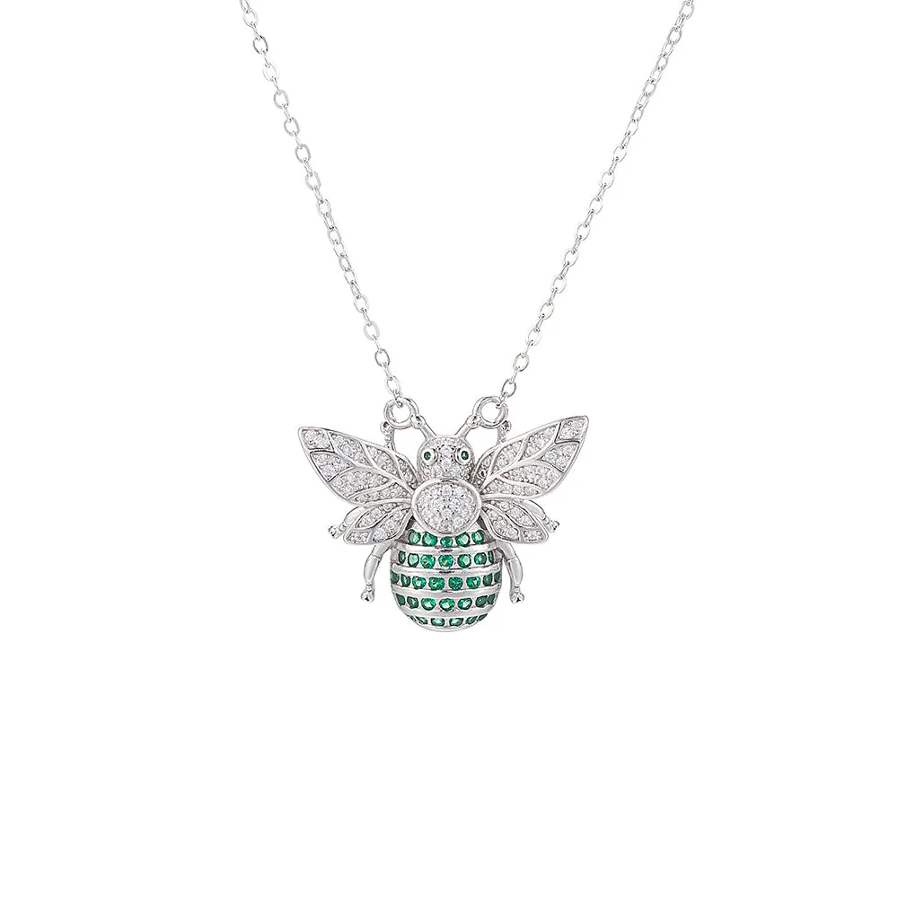 Emerald Bee Necklace