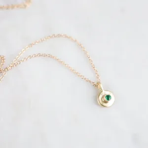 Emerald Dot Necklace