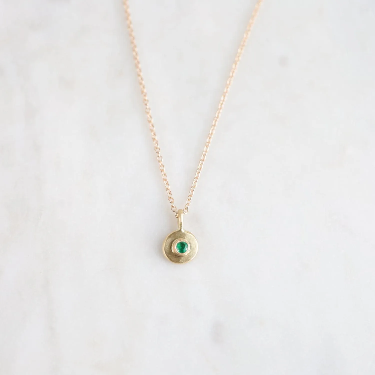 Emerald Dot Necklace