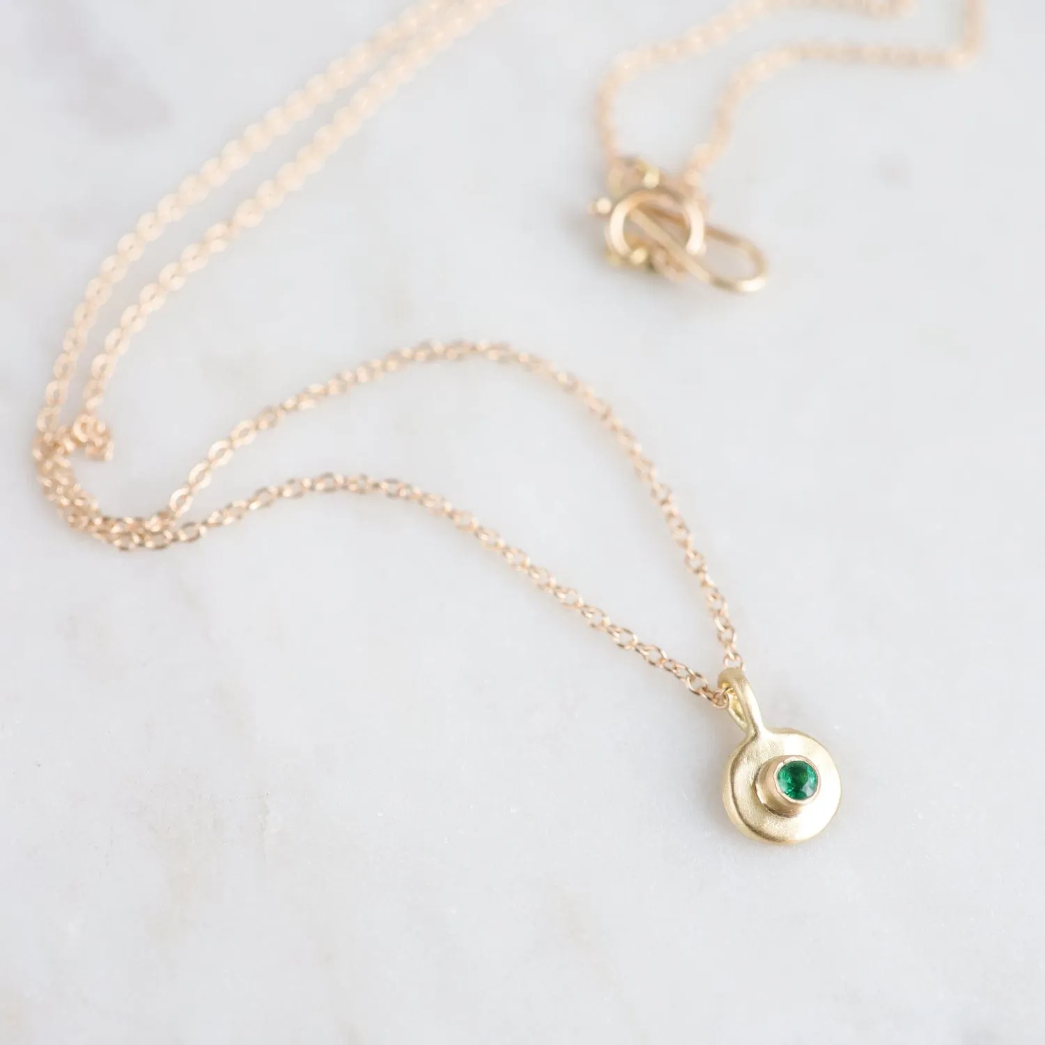 Emerald Dot Necklace