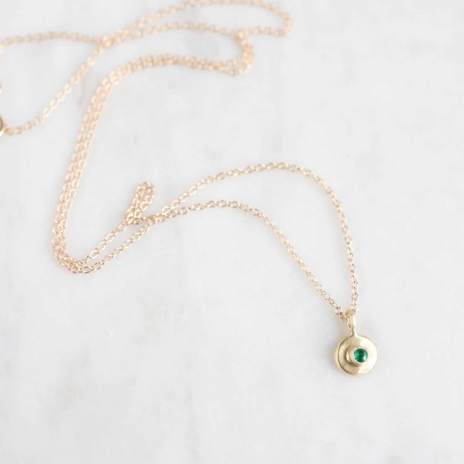 Emerald Dot Necklace