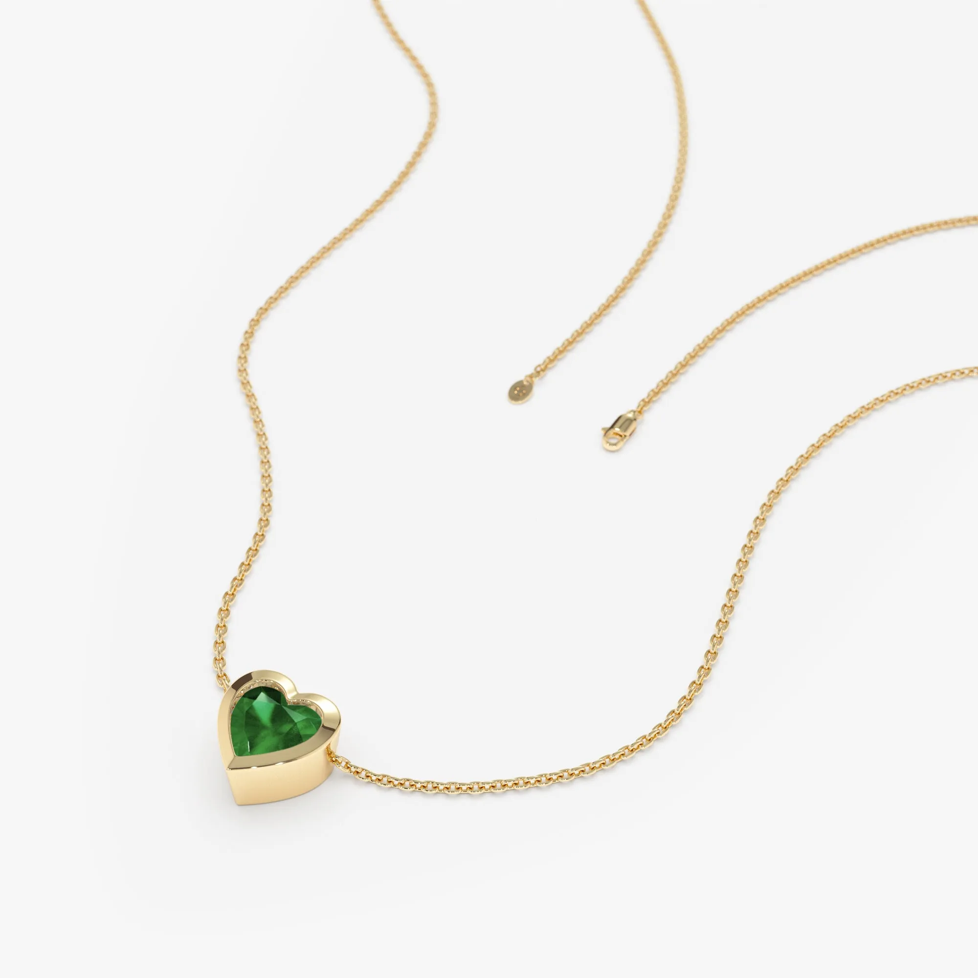 Emerald Heart Necklace, Ashly