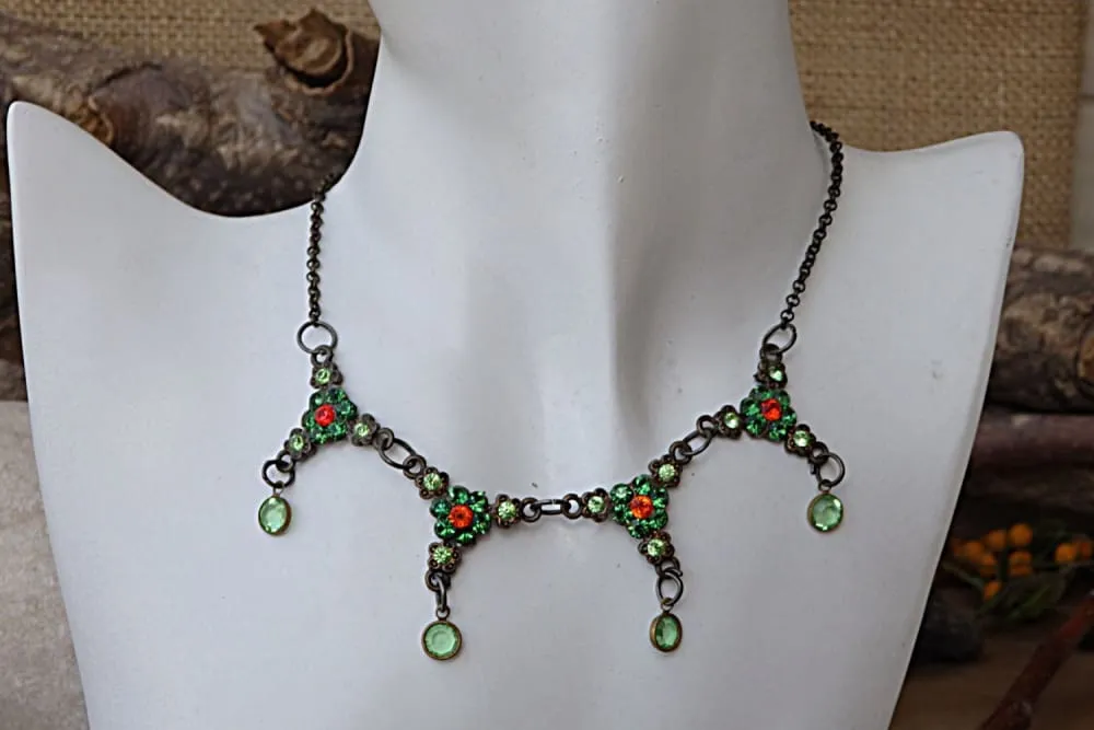 Emerald Orange Necklace