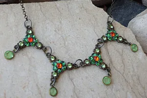 Emerald Orange Necklace