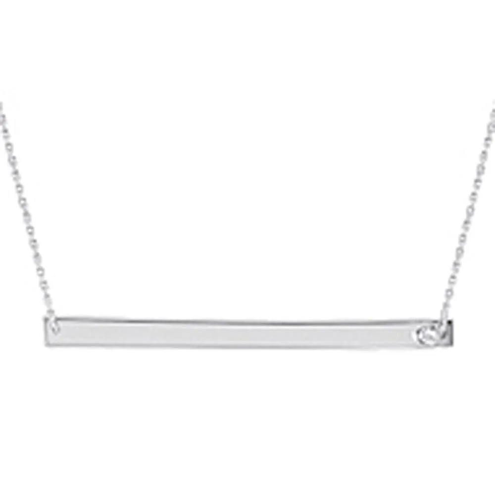 Engravable Bar Necklace