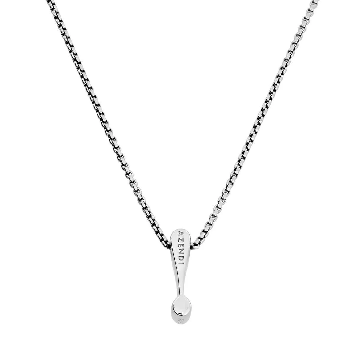 Exclamation Mark Silver Diamond Pendant