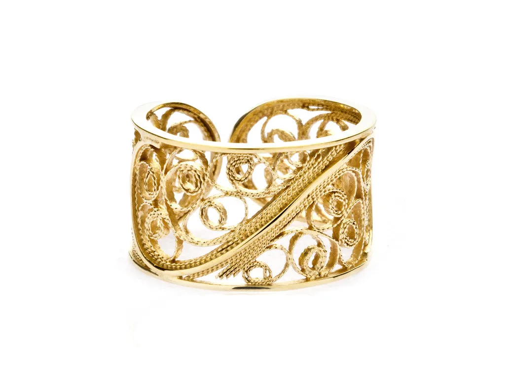 Filigree Links Single Ring