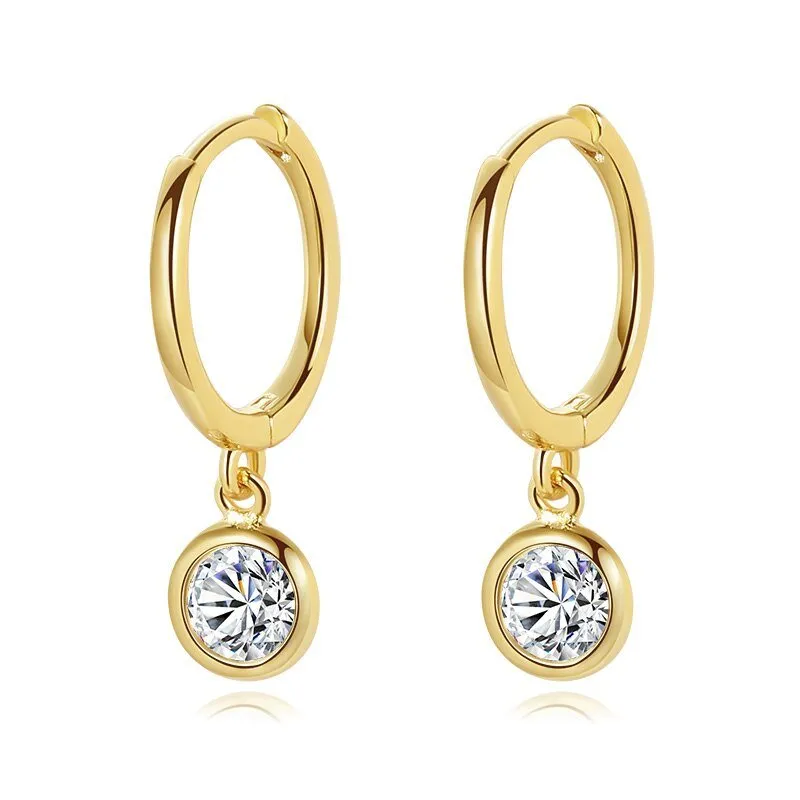 Geometric Star Diamond Hoop Earrings