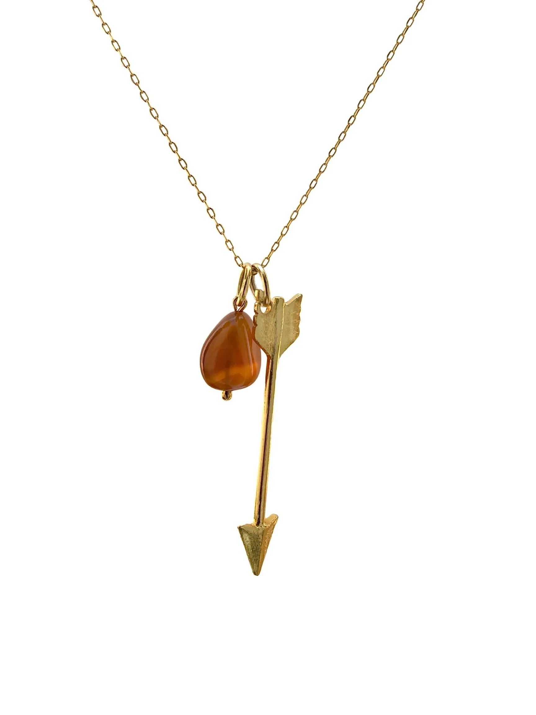 Gold Arrow Necklace Pendant Charm