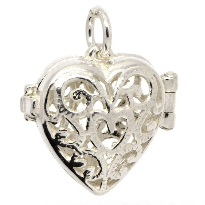 Gold Filigree Heart Charm