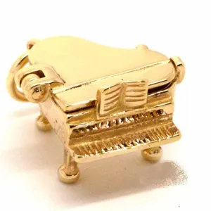 Gold Opening Piano charm