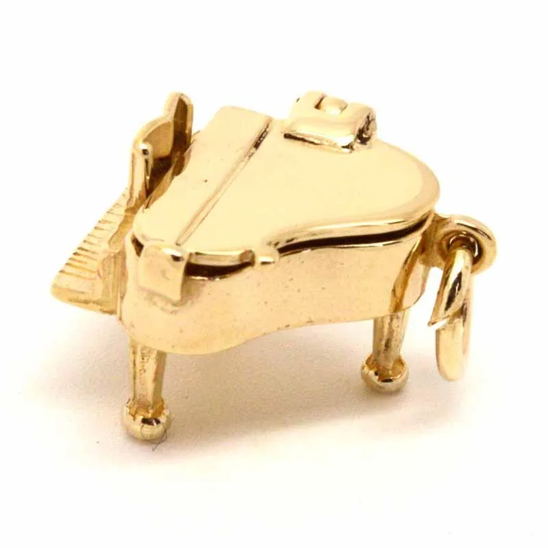 Gold Opening Piano charm