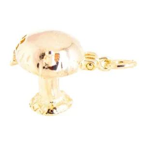 Gold Opening Toadstool Charm