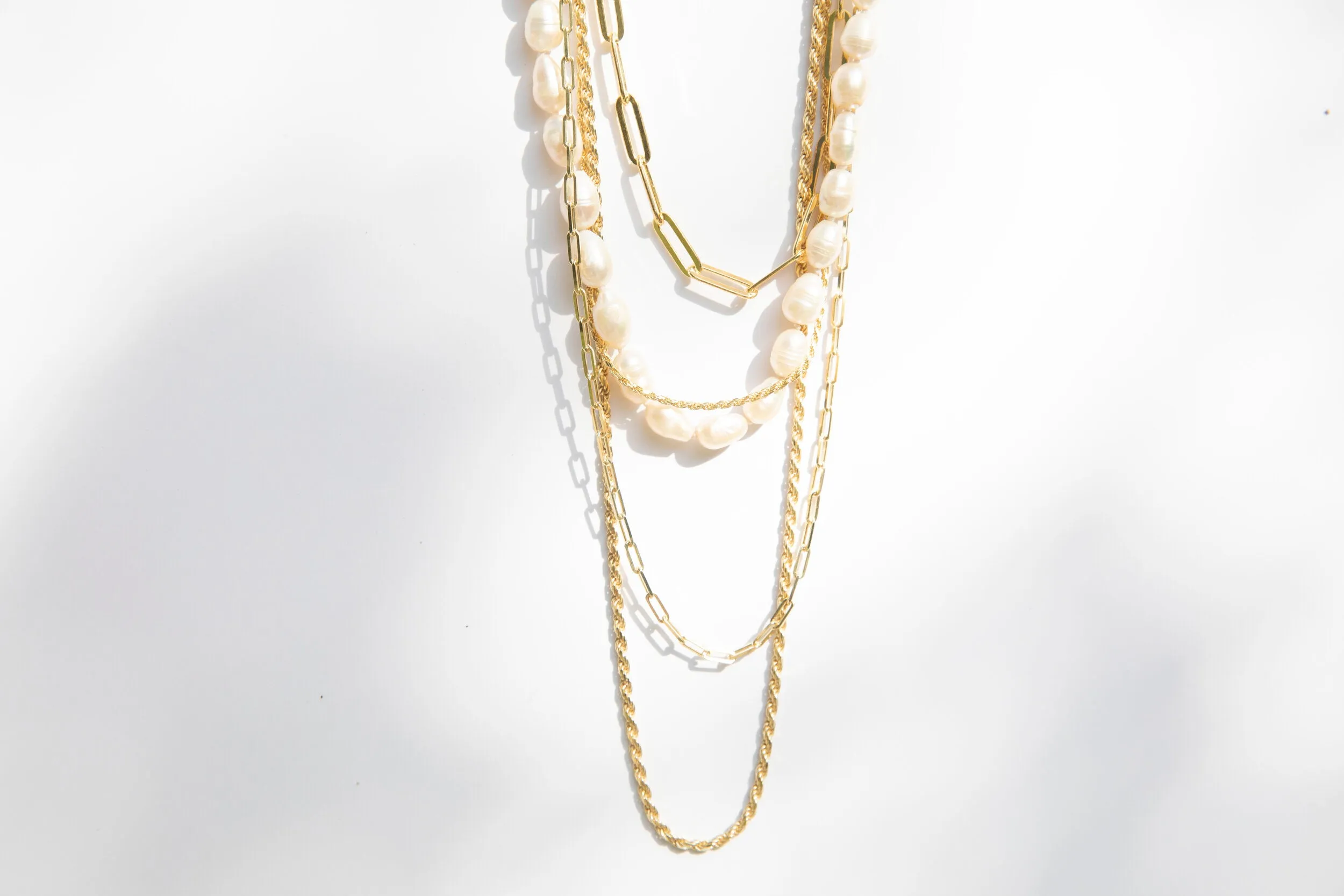 Gold Plated Delicate Rope Chain Necklace