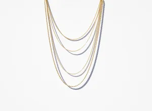 Gold Plated Delicate Rope Chain Necklace