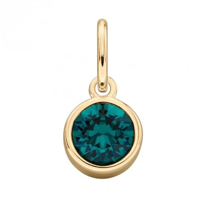 Gold Plated Emerald Swarovski Crystal Pendant