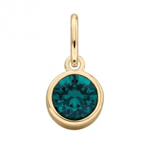 Gold Plated Emerald Swarovski Crystal Pendant