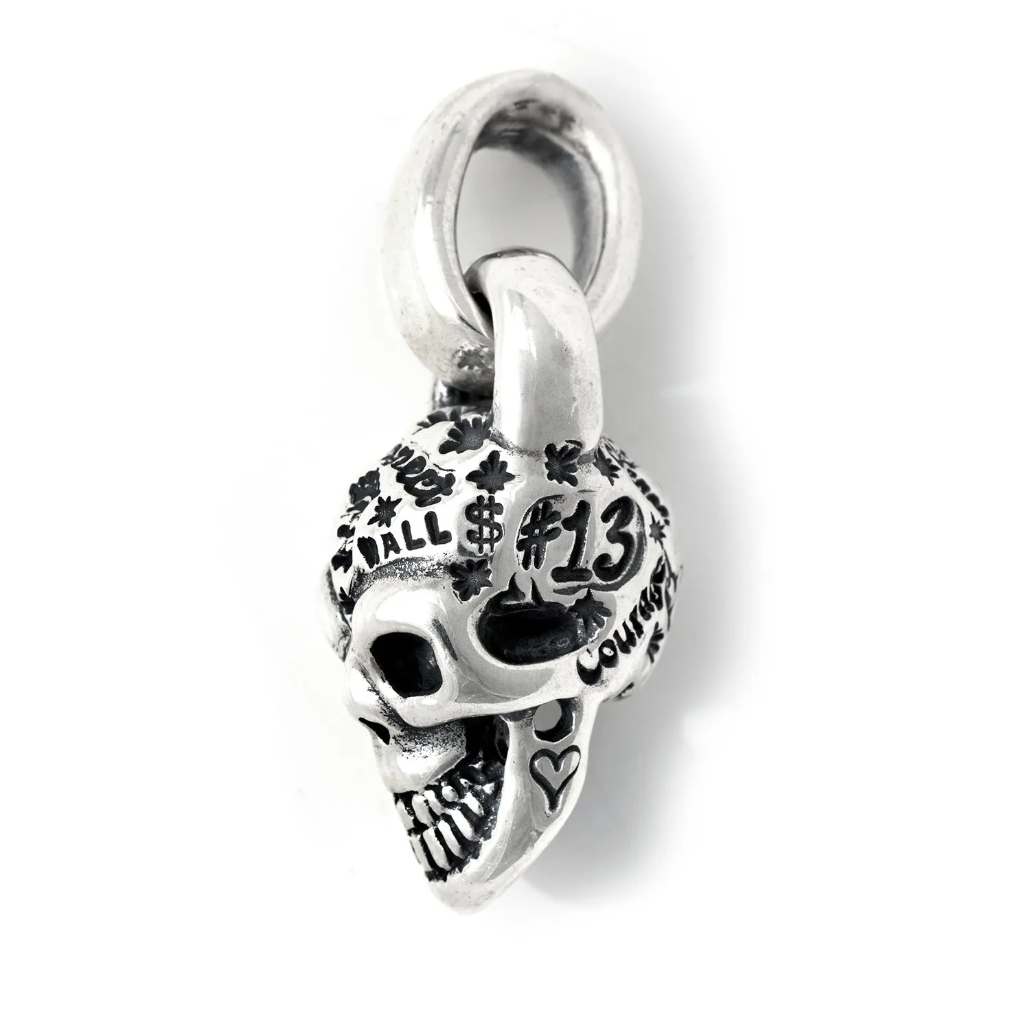 Graffiti Skull Pendant