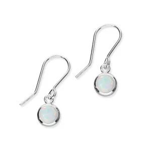 Harlequin Silver Earrings SE362 White Opal