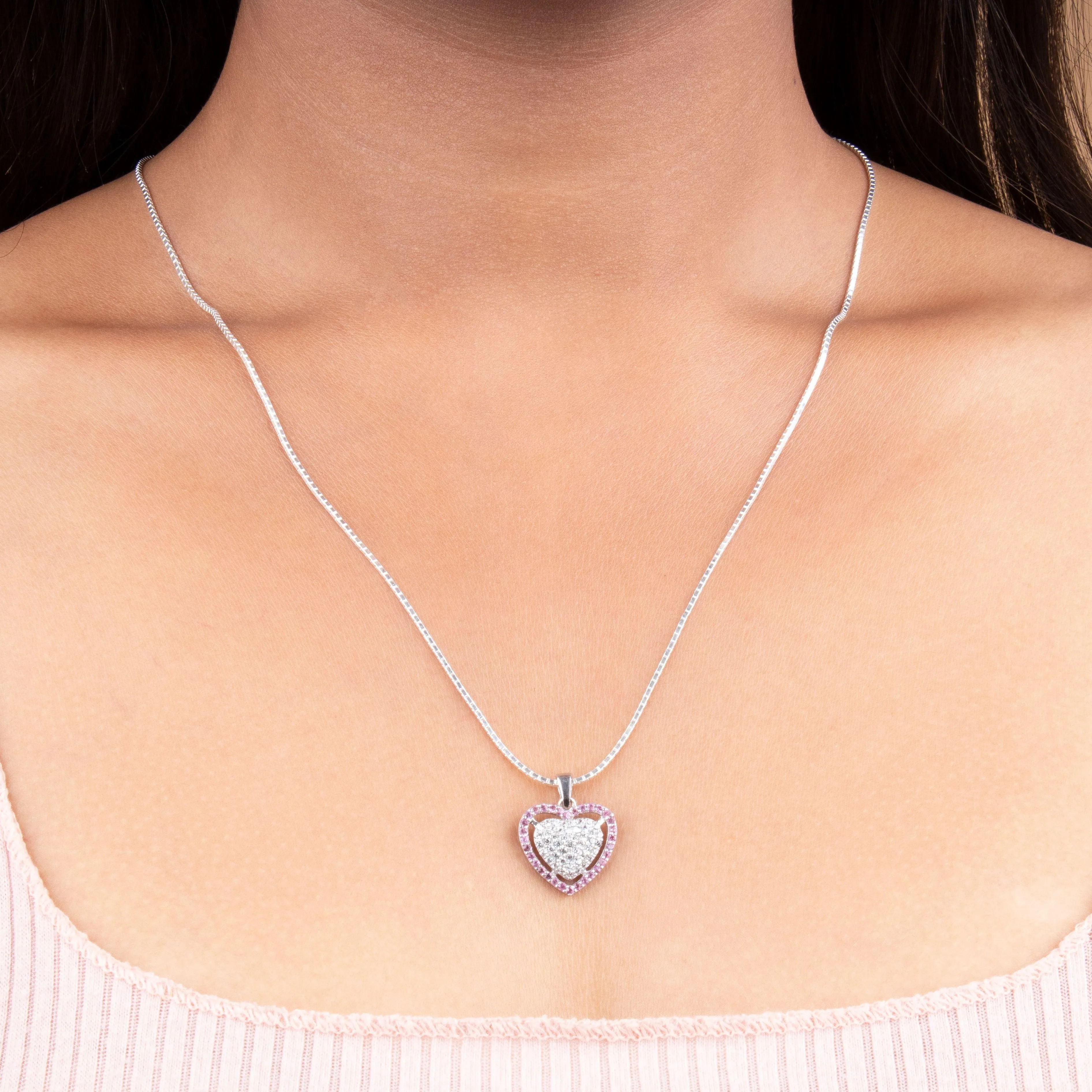 Heart Pendant 925 Sterling Silver with chain