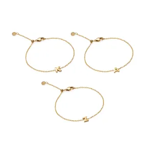 Initial Bracelet Bundle (Gold)