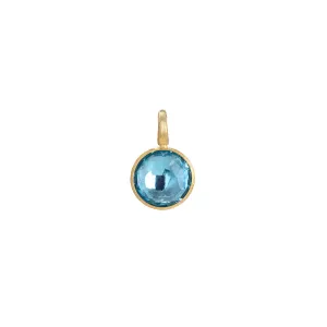 Jaipur 18K Small Stackable Sky Blue Topaz Pendant