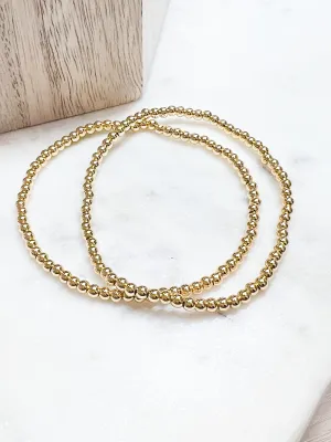 Jasmine - Gold Beaded Bracelet Set