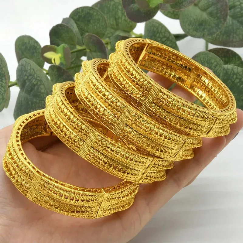 Jewelry Bangles Bracelet Hawaiian Arabic Indian Luxury Dubai Bangles  Bridal Wedding Party Gifts nice work fix color