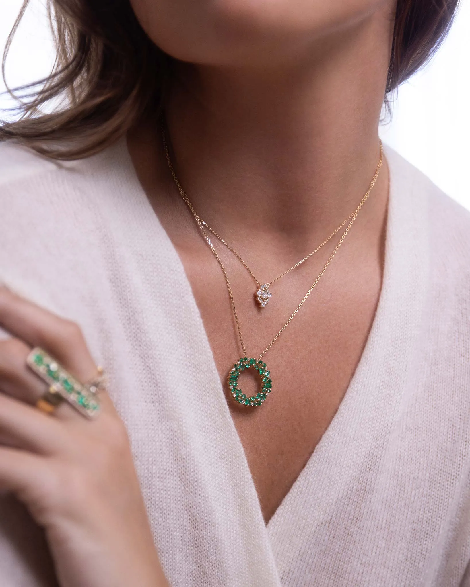 La Fantaisie Eclipse Emerald Pendant