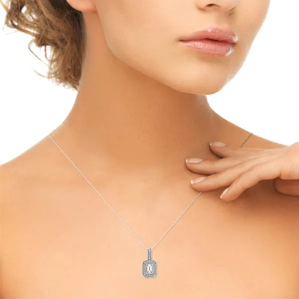 Ladies Halo Pendant 32338