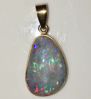 Lightning Ridge Pink Multi Coloured Solid opal