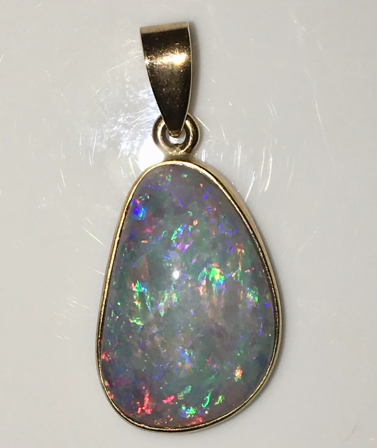 Lightning Ridge Pink Multi Coloured Solid opal