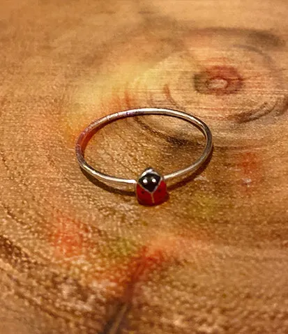 Lil Lady Bug Sterling Silver Toe Ring