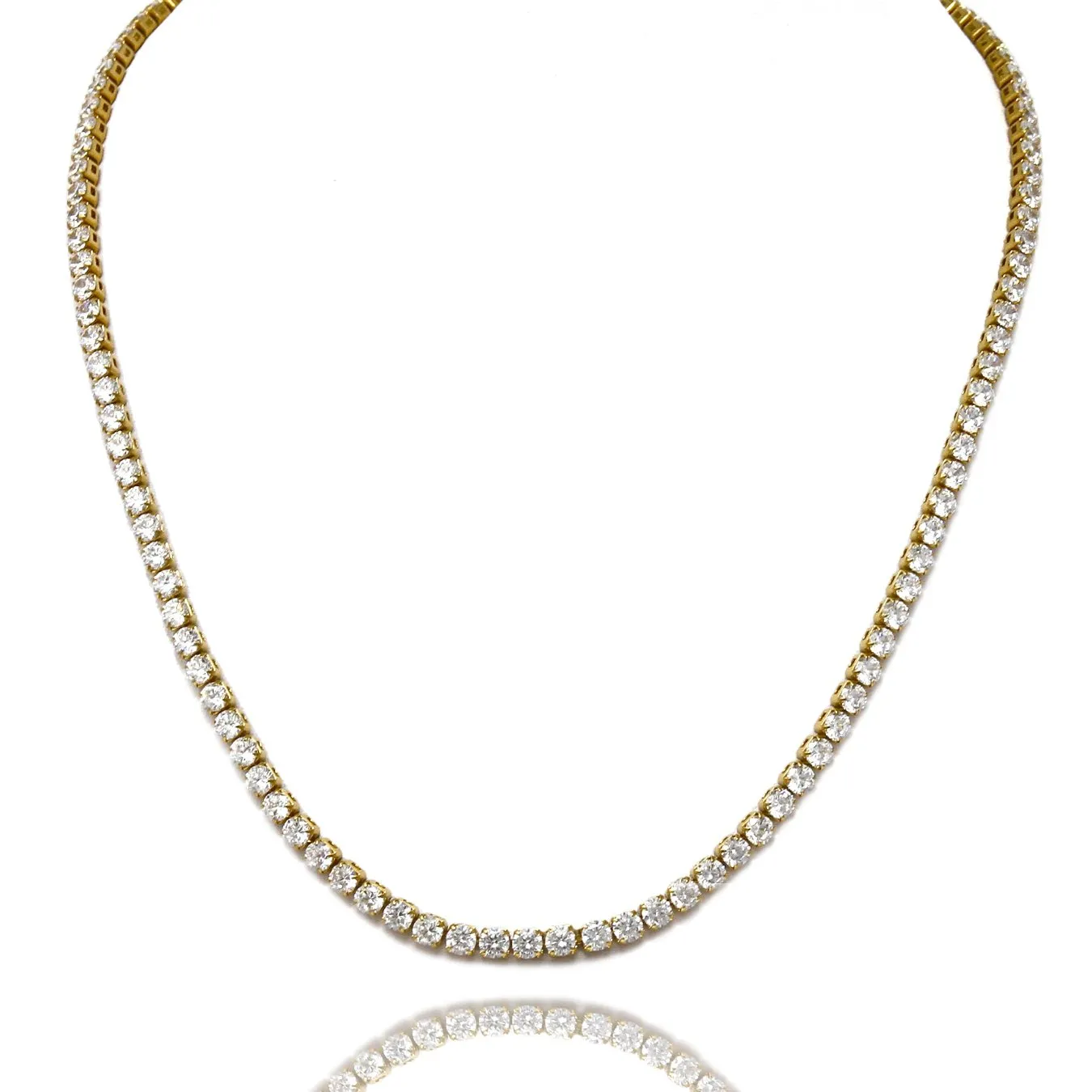 Luxe Tennis Necklace - Stainless Steel Gold Plated