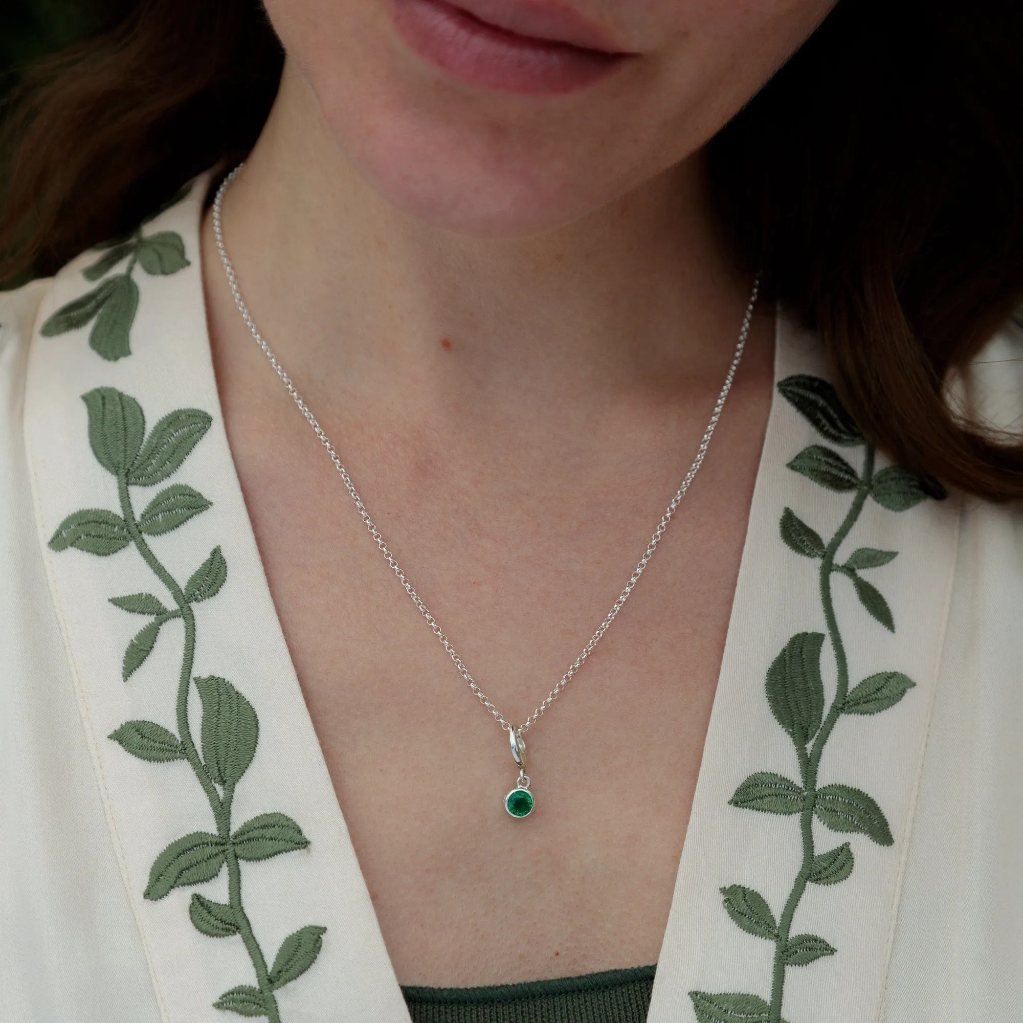 May Birthstone Necklace (Emerald)