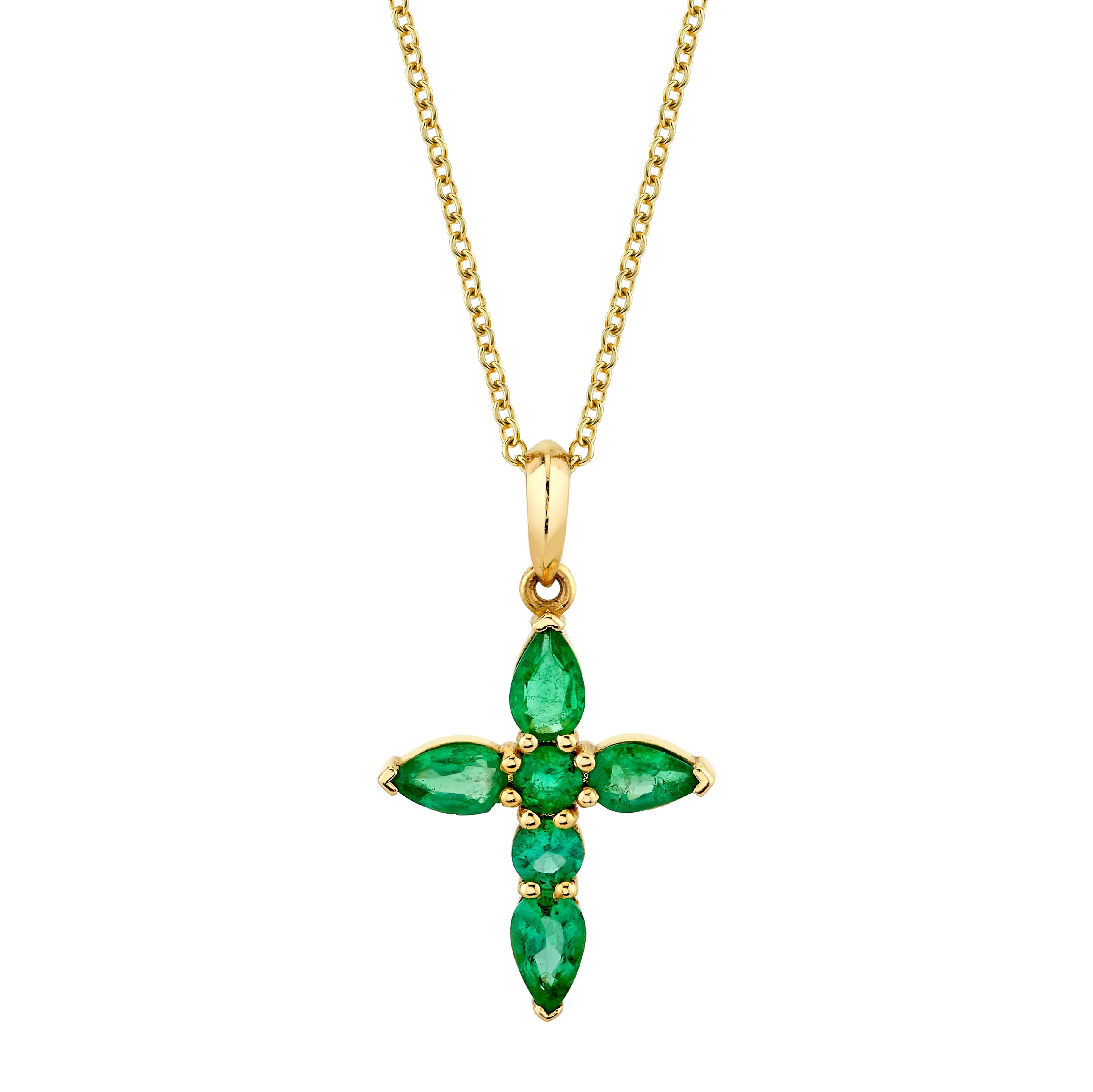 Medium Emerald Faith Pendant