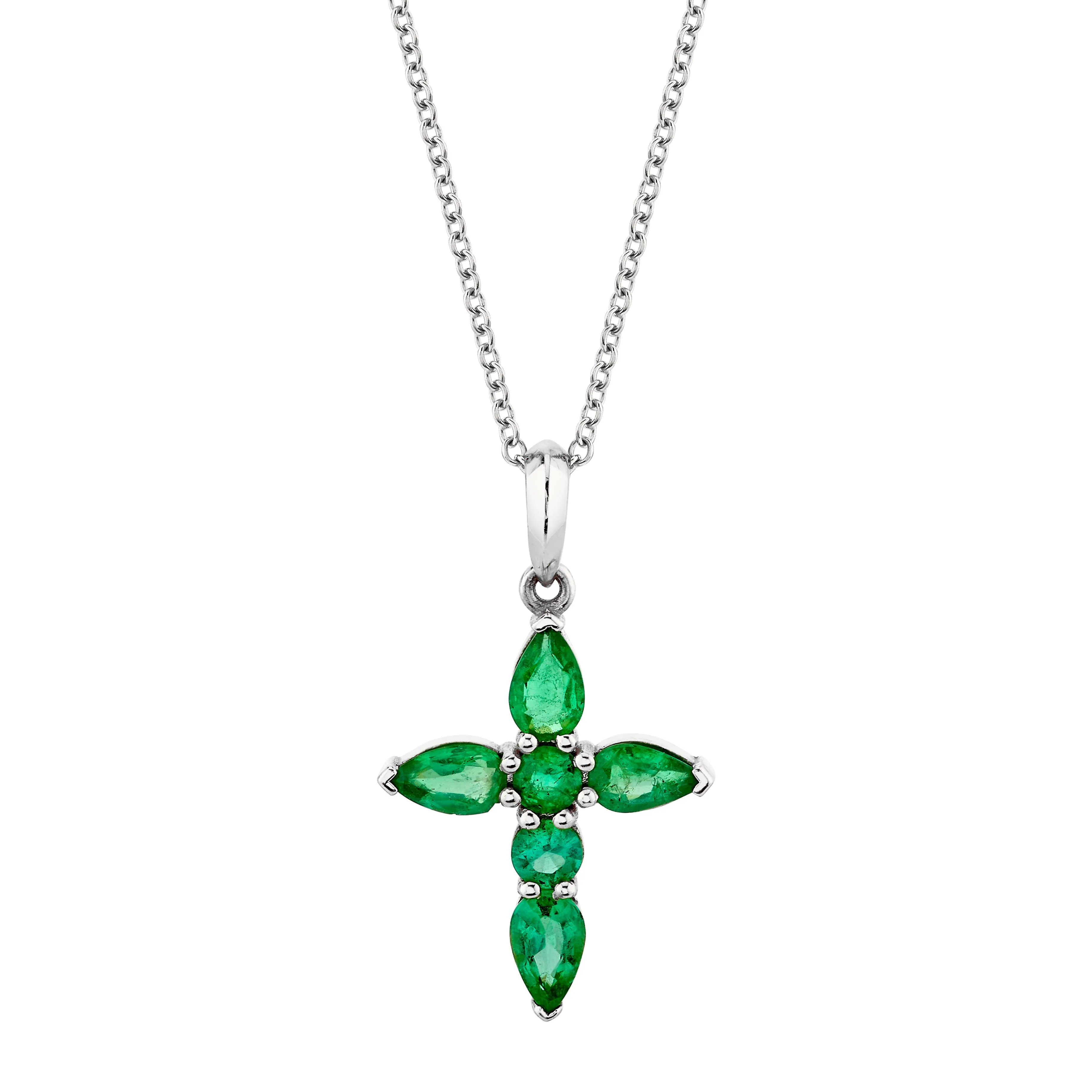 Medium Emerald Faith Pendant