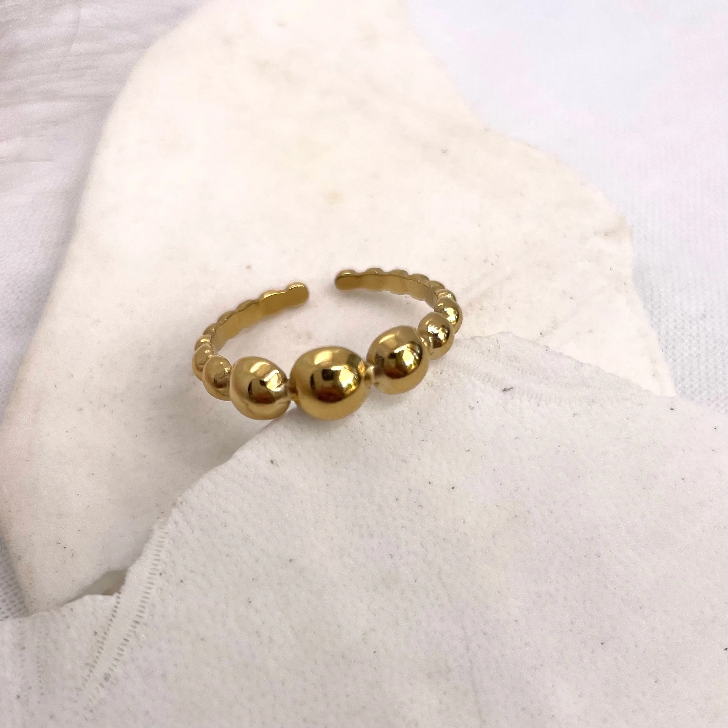 Milly | Adjustable Gold Plated Stainless Steel Ring