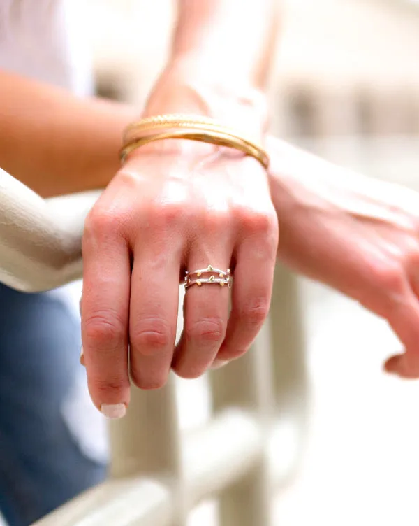 Minimalist Silver Vine Rings