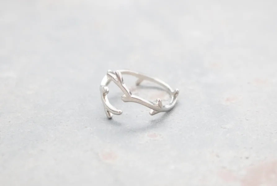 Minimalist Silver Vine Rings