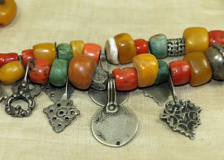 Mixed Strand of Antique Berber Beads and Pendants