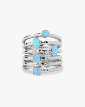 Monroe Ring - Silver|Blue Opal