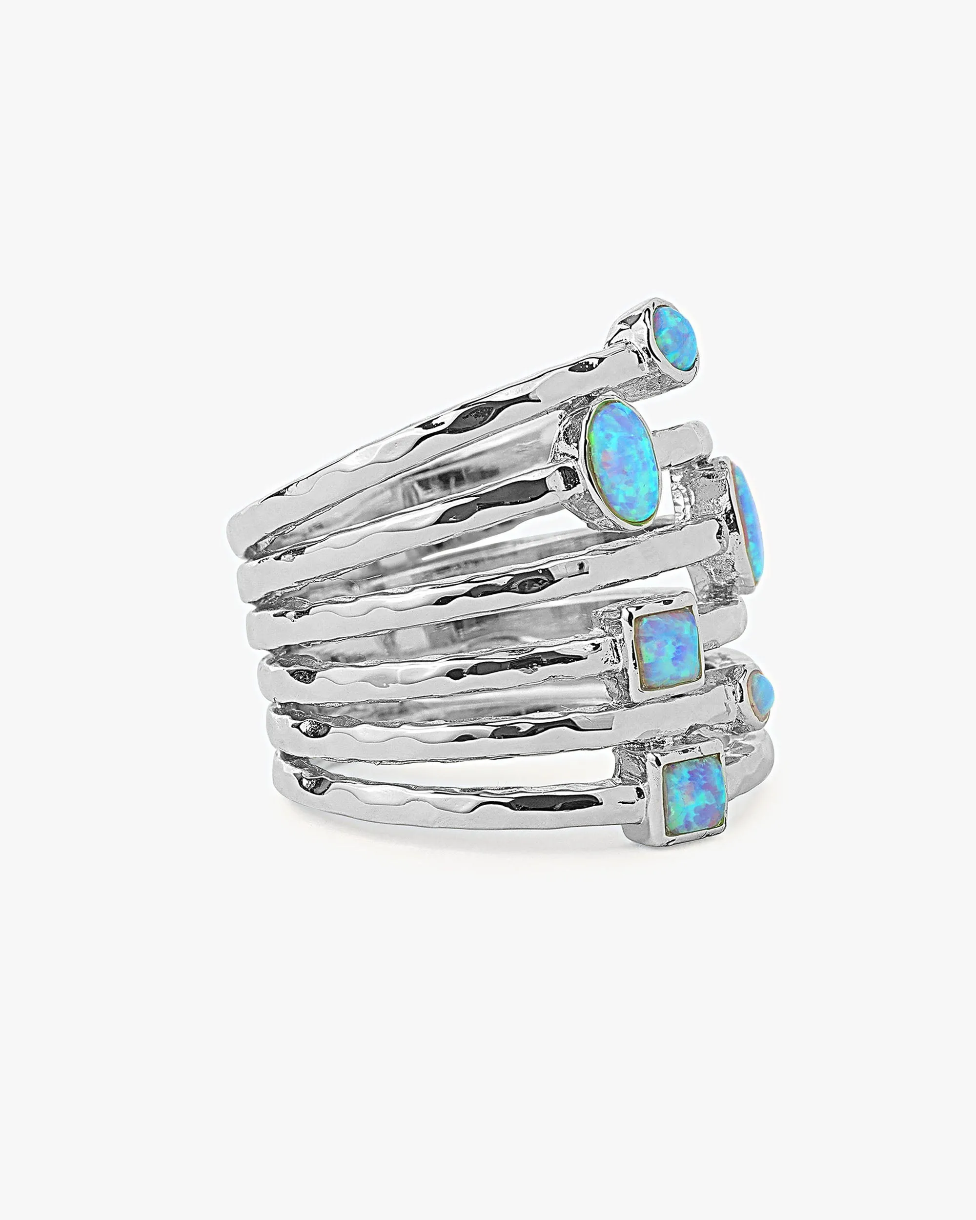 Monroe Ring - Silver|Blue Opal