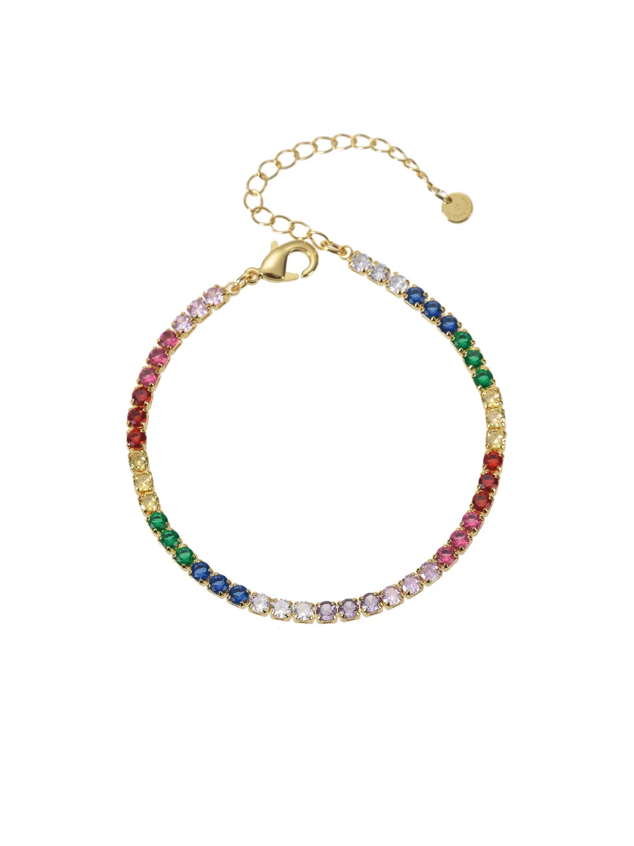 Multi Colour Tennis Bracelet