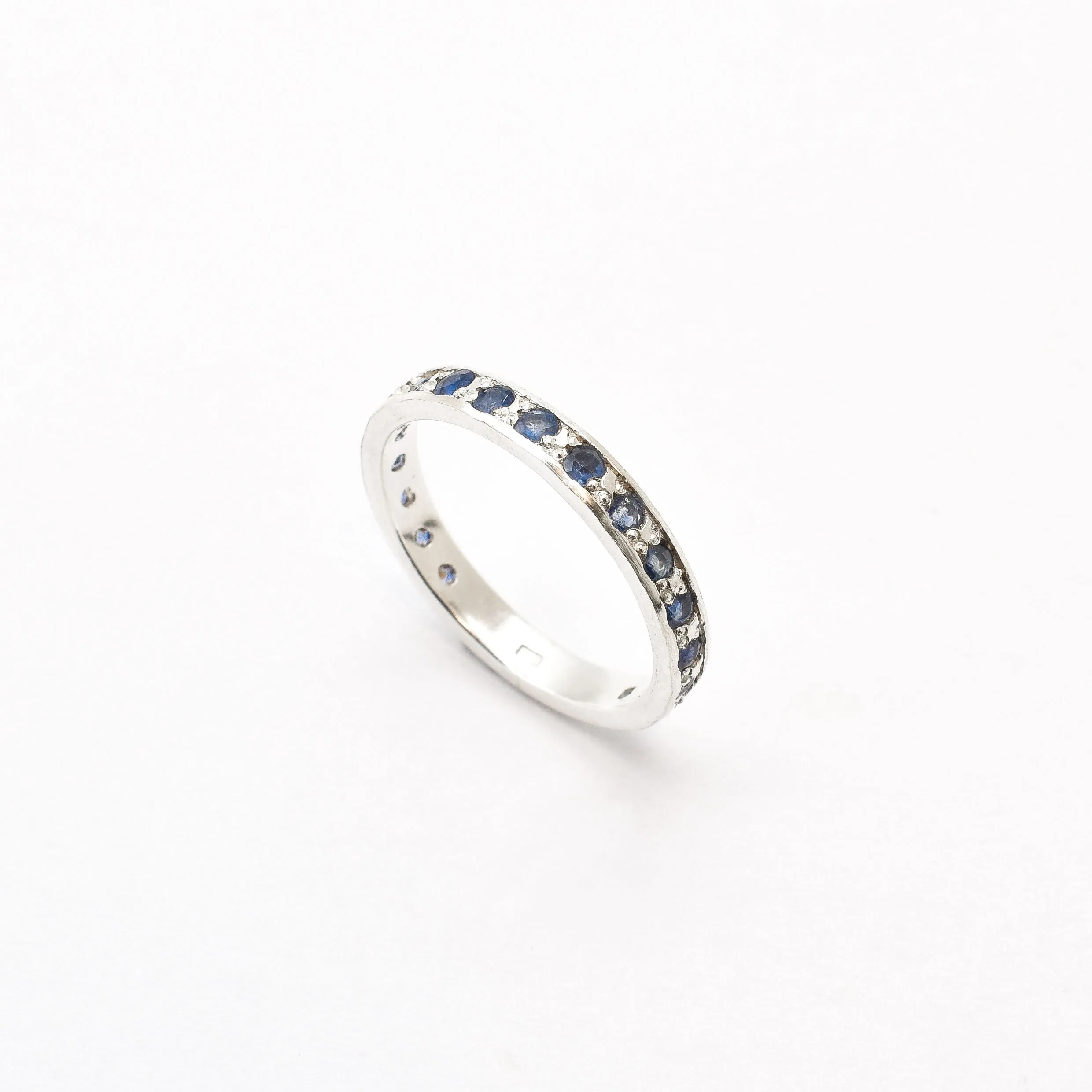 Natural Sapphire Band - Eternity Sapphire Ring, September Birthstone Ring