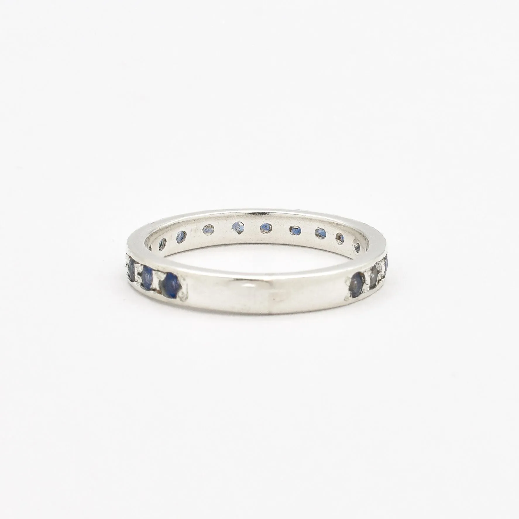 Natural Sapphire Band - Eternity Sapphire Ring, September Birthstone Ring