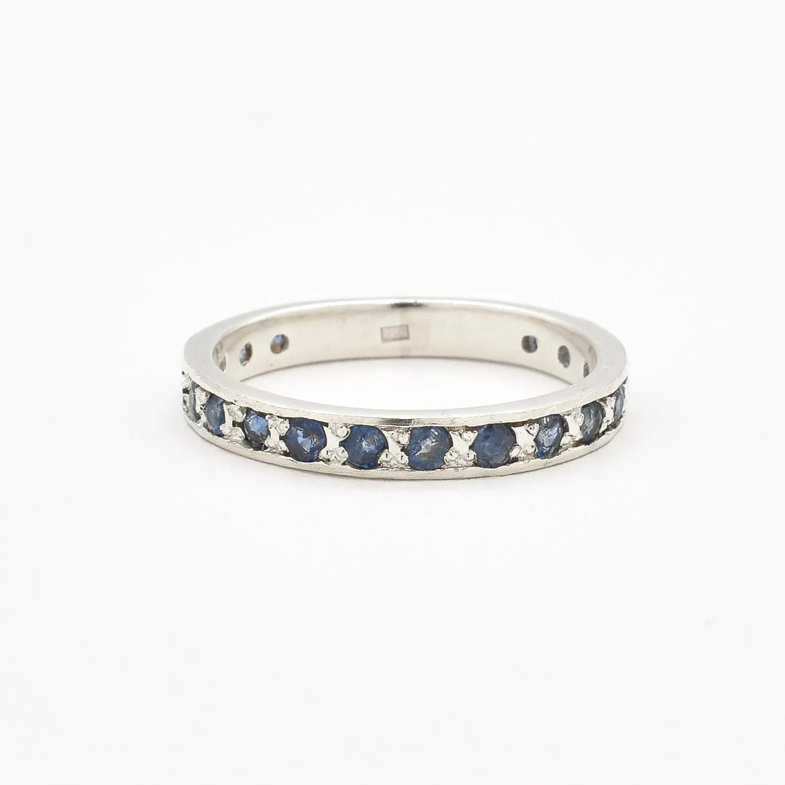 Natural Sapphire Band - Eternity Sapphire Ring, September Birthstone Ring