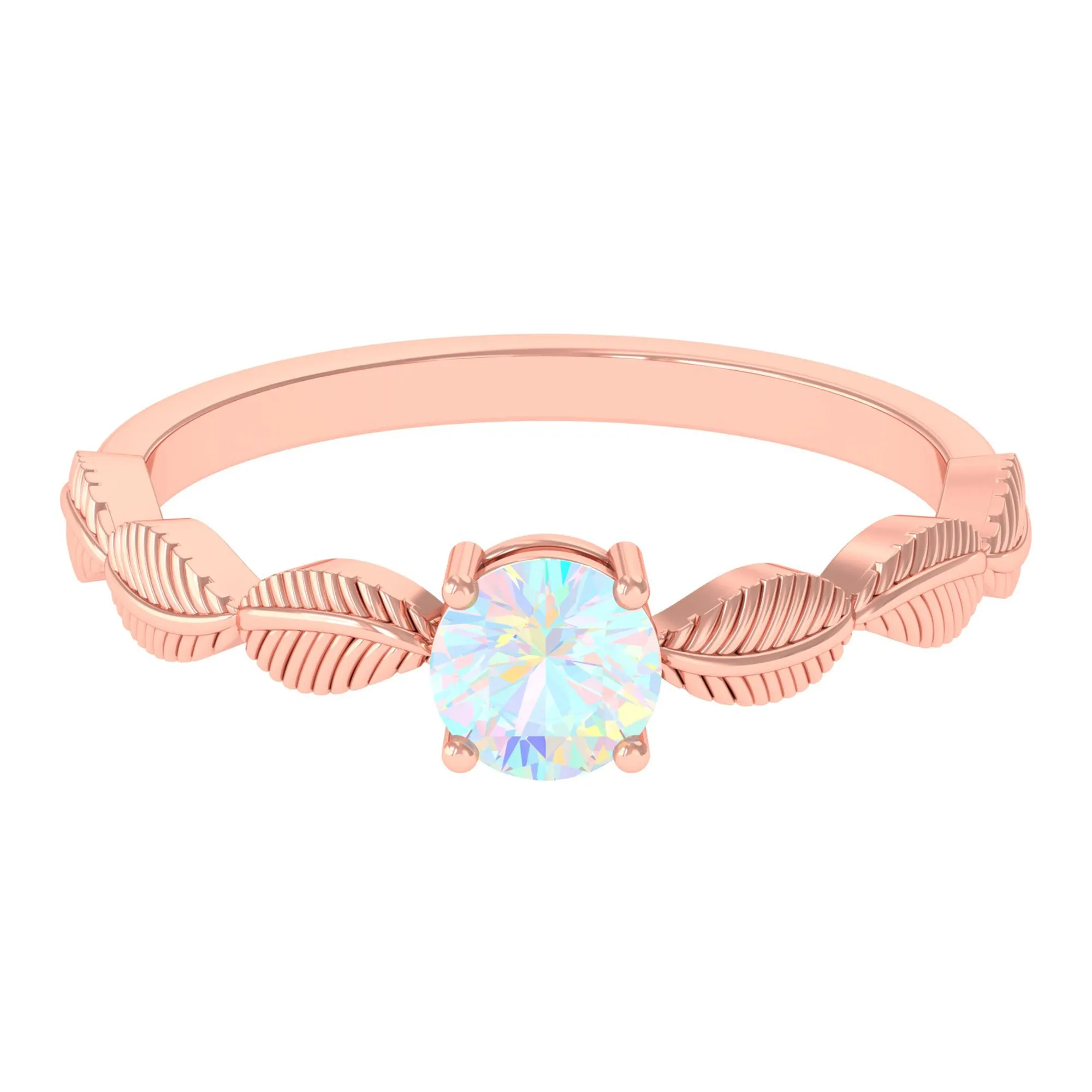 Nature Inspired Ethiopian Opal Solitaire Ring