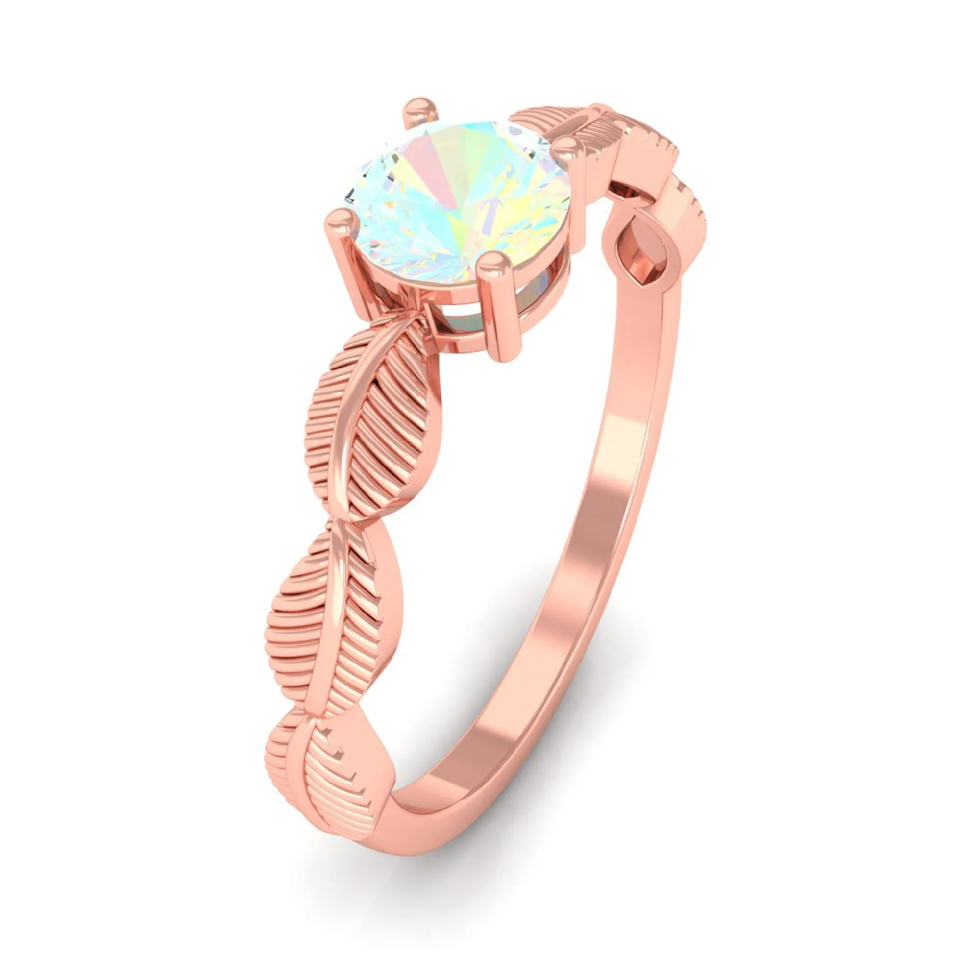 Nature Inspired Ethiopian Opal Solitaire Ring