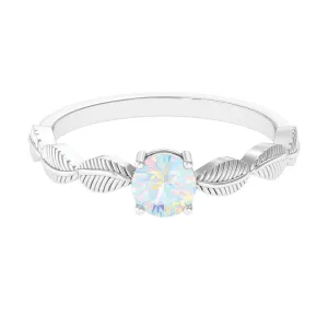 Nature Inspired Ethiopian Opal Solitaire Ring